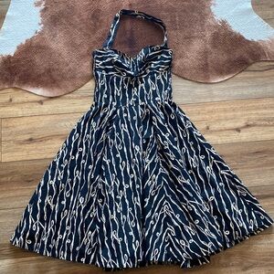 Anthropologie Black and White Midi Dress